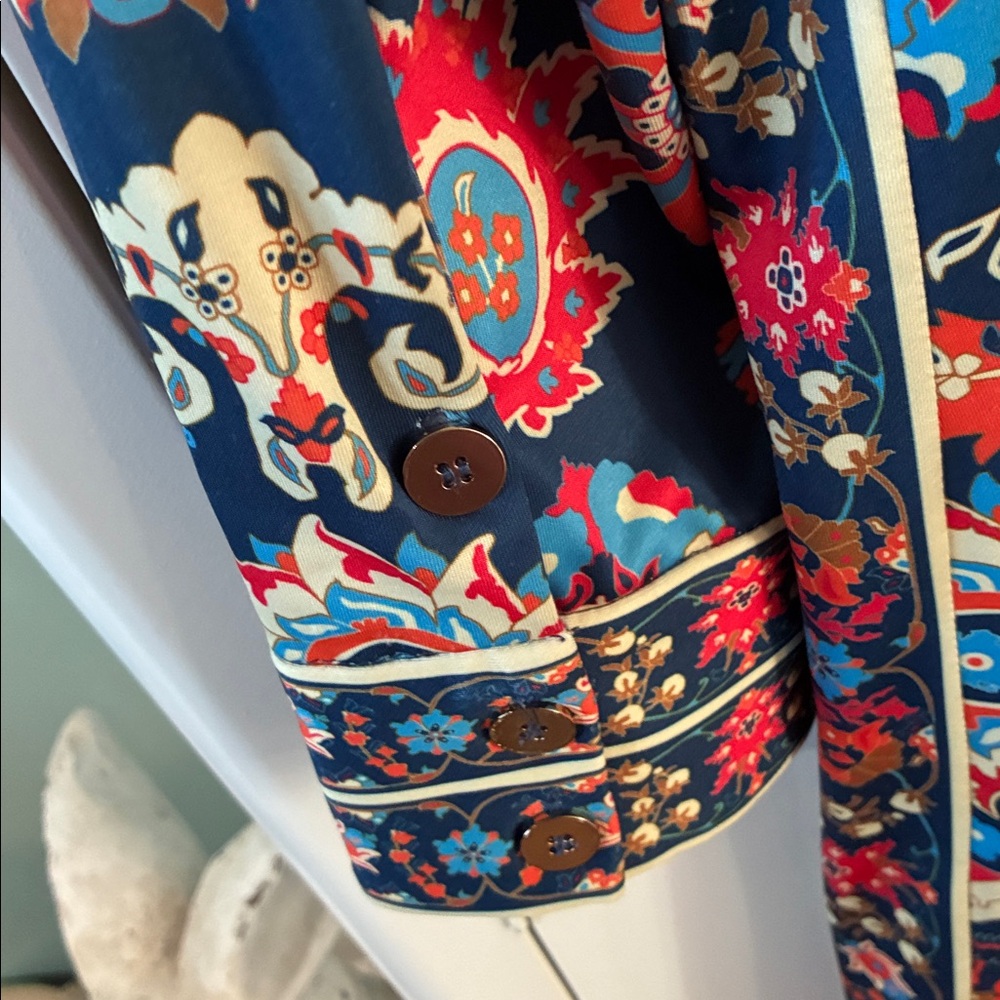 Gretchen Scott Designs Navy Multicolor Paisley Tunic Dress - Picture 8 of 8